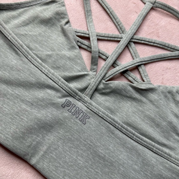 PINK BY VICTORIA'S SECRET CRISSCROSS STRAP SPORTS BRA • SIZE SP (SMALL PETITE) - Picture 7 of 7